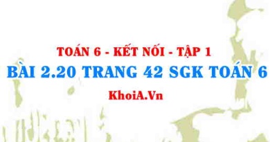 Bài 2.20 trang 42 SGK Toán 6 tập 1 Kết nối tri thức